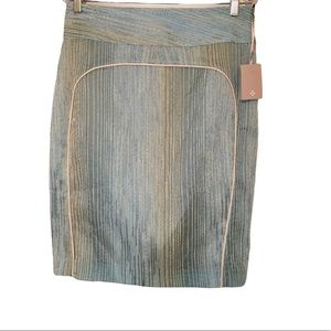 Billy Reid Skirt, Billy Reid Leather Piped Skirt, Made in Italy, Size: 8